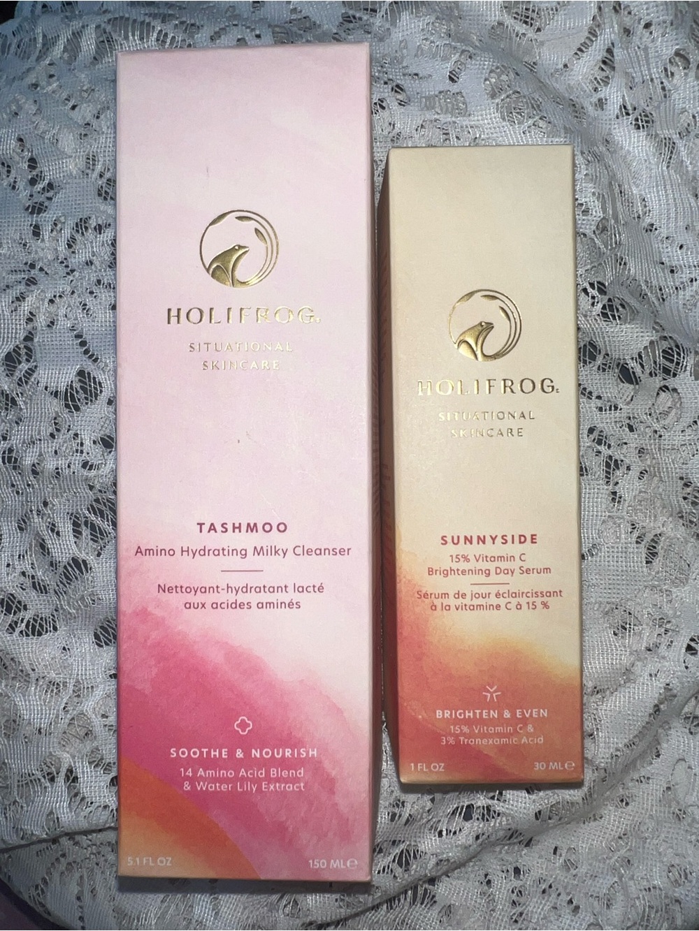 HOLIFROG Milky Cleanser AND Vitamin C serum